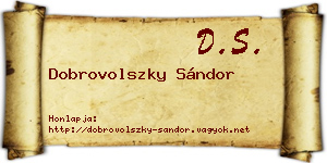 Dobrovolszky Sándor névjegykártya